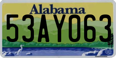 AL license plate 53AY063
