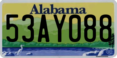 AL license plate 53AY088