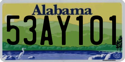 AL license plate 53AY101