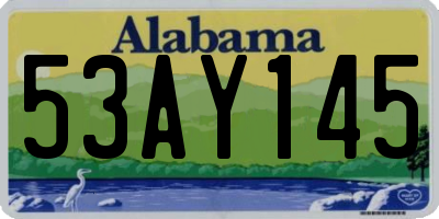 AL license plate 53AY145