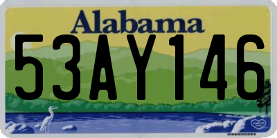AL license plate 53AY146