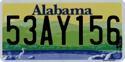 AL license plate 53AY156