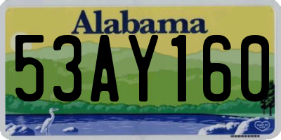AL license plate 53AY160