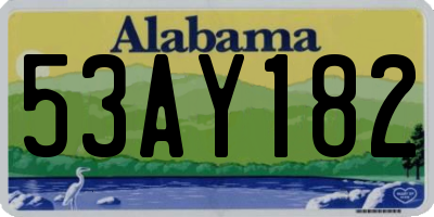AL license plate 53AY182
