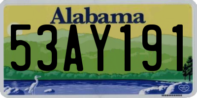 AL license plate 53AY191