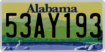 AL license plate 53AY193