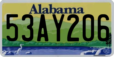 AL license plate 53AY206