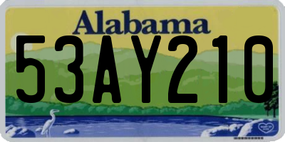 AL license plate 53AY210