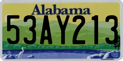 AL license plate 53AY213