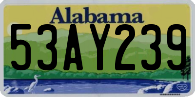 AL license plate 53AY239