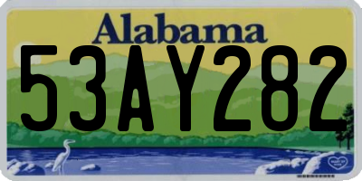 AL license plate 53AY282