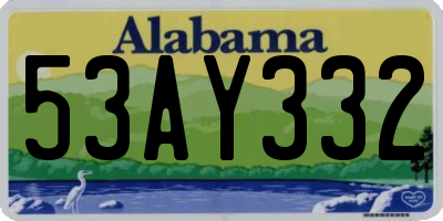 AL license plate 53AY332