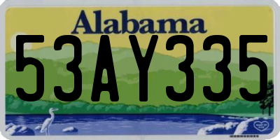 AL license plate 53AY335