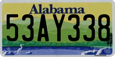 AL license plate 53AY338
