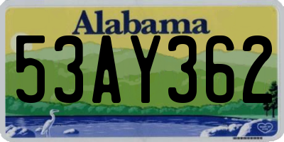 AL license plate 53AY362