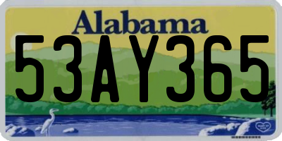 AL license plate 53AY365