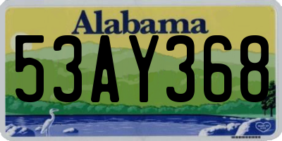 AL license plate 53AY368