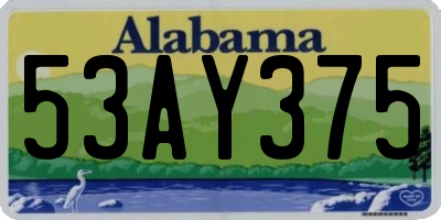 AL license plate 53AY375