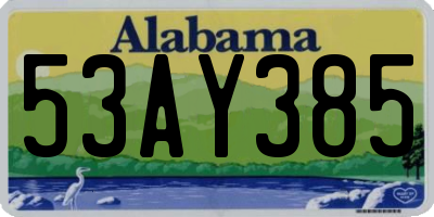 AL license plate 53AY385