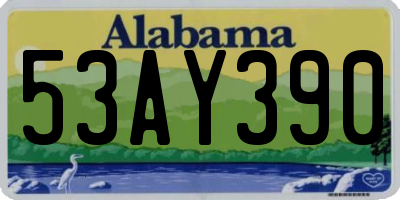 AL license plate 53AY390