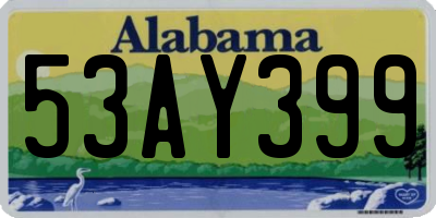 AL license plate 53AY399