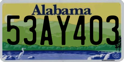 AL license plate 53AY403