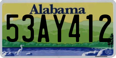 AL license plate 53AY412