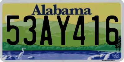 AL license plate 53AY416