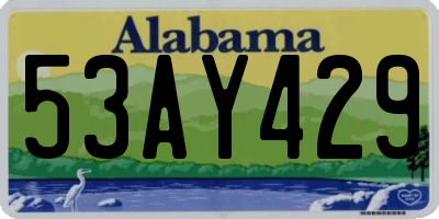 AL license plate 53AY429