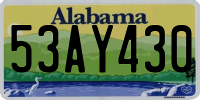 AL license plate 53AY430
