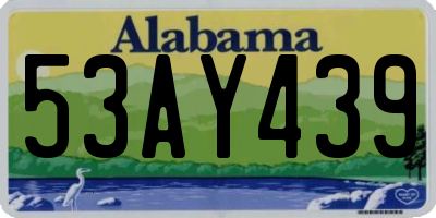 AL license plate 53AY439