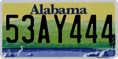 AL license plate 53AY444