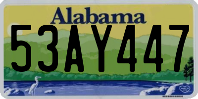 AL license plate 53AY447