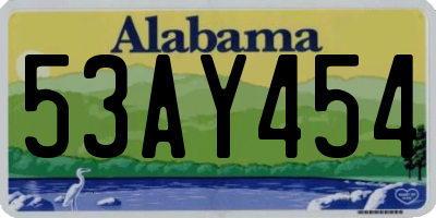AL license plate 53AY454