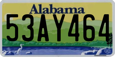AL license plate 53AY464
