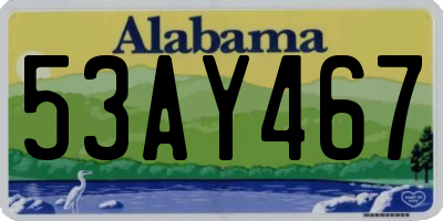AL license plate 53AY467
