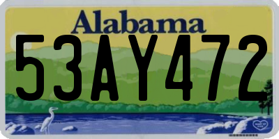 AL license plate 53AY472
