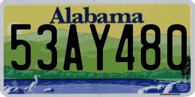 AL license plate 53AY480