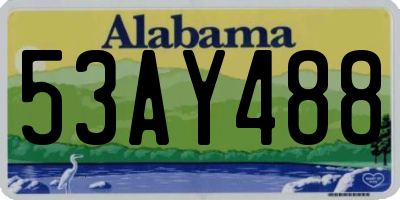 AL license plate 53AY488
