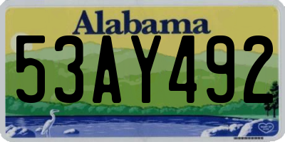 AL license plate 53AY492