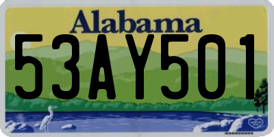 AL license plate 53AY501