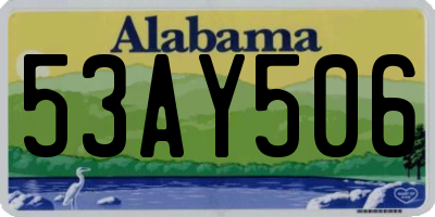 AL license plate 53AY506