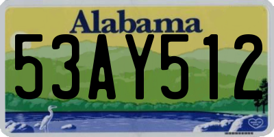 AL license plate 53AY512