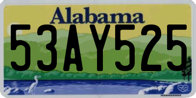 AL license plate 53AY525