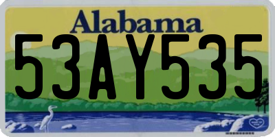 AL license plate 53AY535