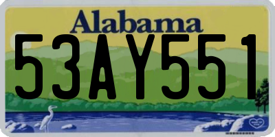 AL license plate 53AY551
