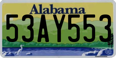 AL license plate 53AY553