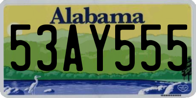 AL license plate 53AY555