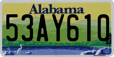 AL license plate 53AY610