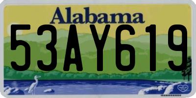 AL license plate 53AY619